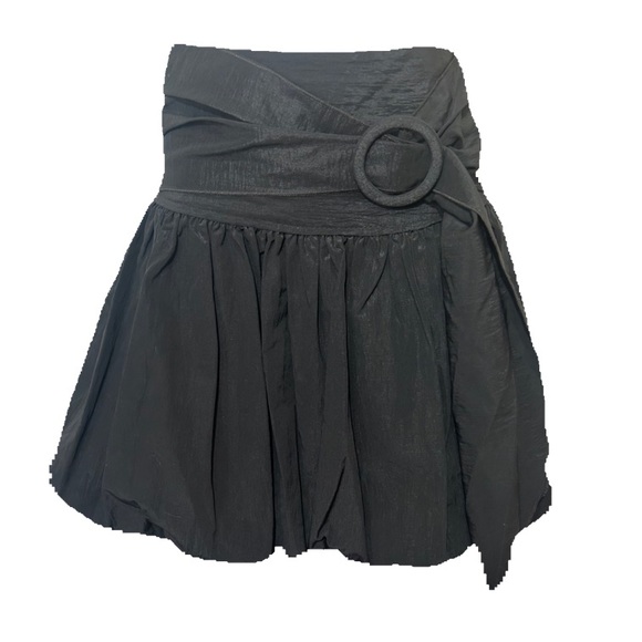 SATIN BLACK BALLOON BUBLÉ SKIRT in size small - Picture 3 of 8